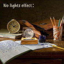 Load image into Gallery viewer, 3D Crystal Cube Moon with LED Night Lamp